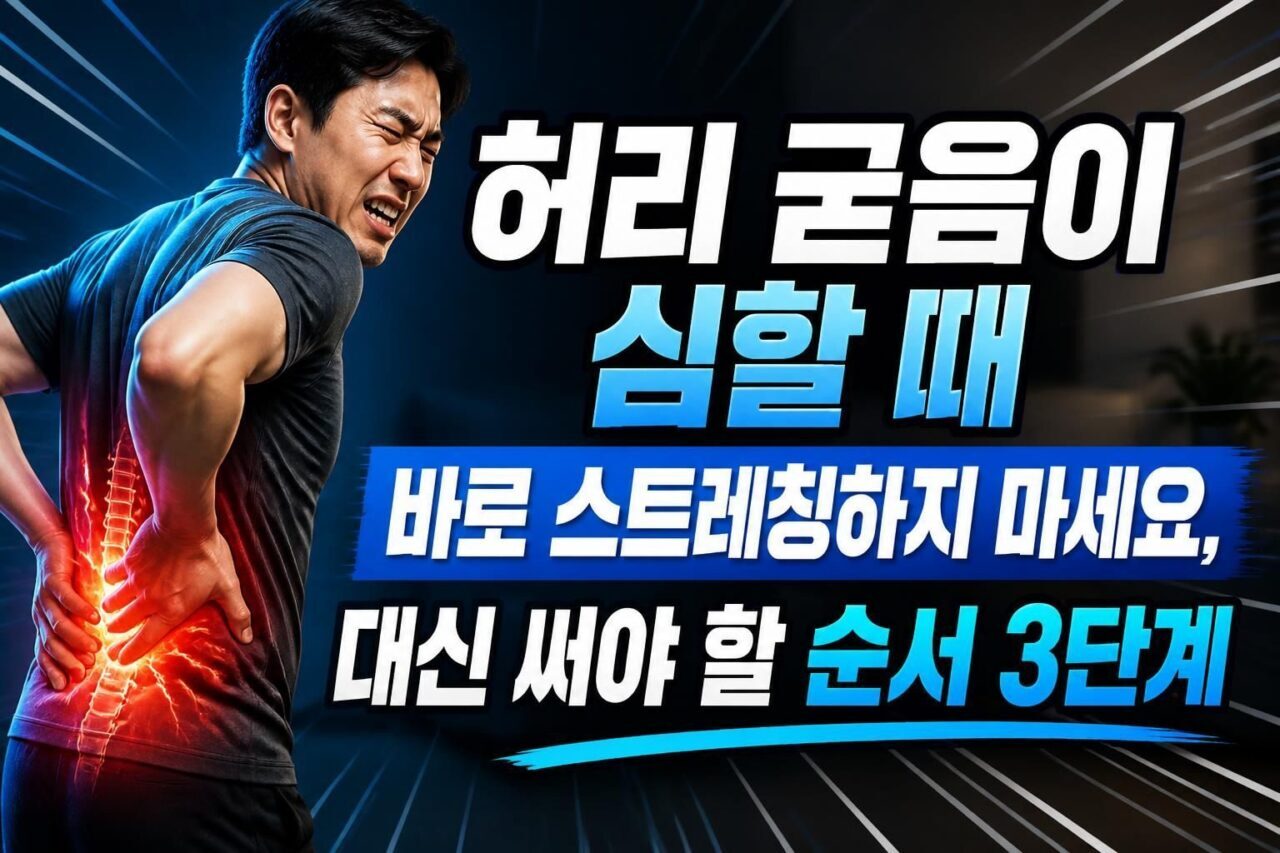 허리 굳음이 심할 때 바로 스트레칭하지 마세요, 대신 써야 할 순서 3단계 허리 굳음이 심할 때 바로 스트레칭하지 마세요, 대신 써야 할 순서 3단계