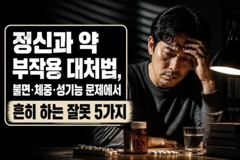 정신과 약 부작용 대처법, 불면·체중·성기능 문제에서 흔히 하는 잘못 5가지