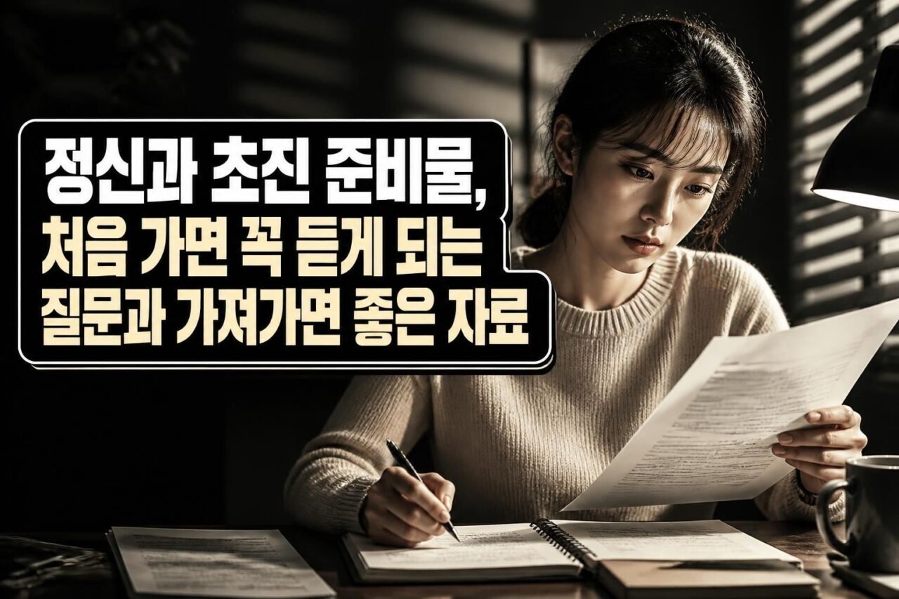 정신과 초진 준비물, 처음 가면 꼭 듣게 되는 질문과 가져가면 좋은 자료 정신과 초진 준비물, 처음 가면 꼭 듣게 되는 질문과 가져가면 좋은 자료